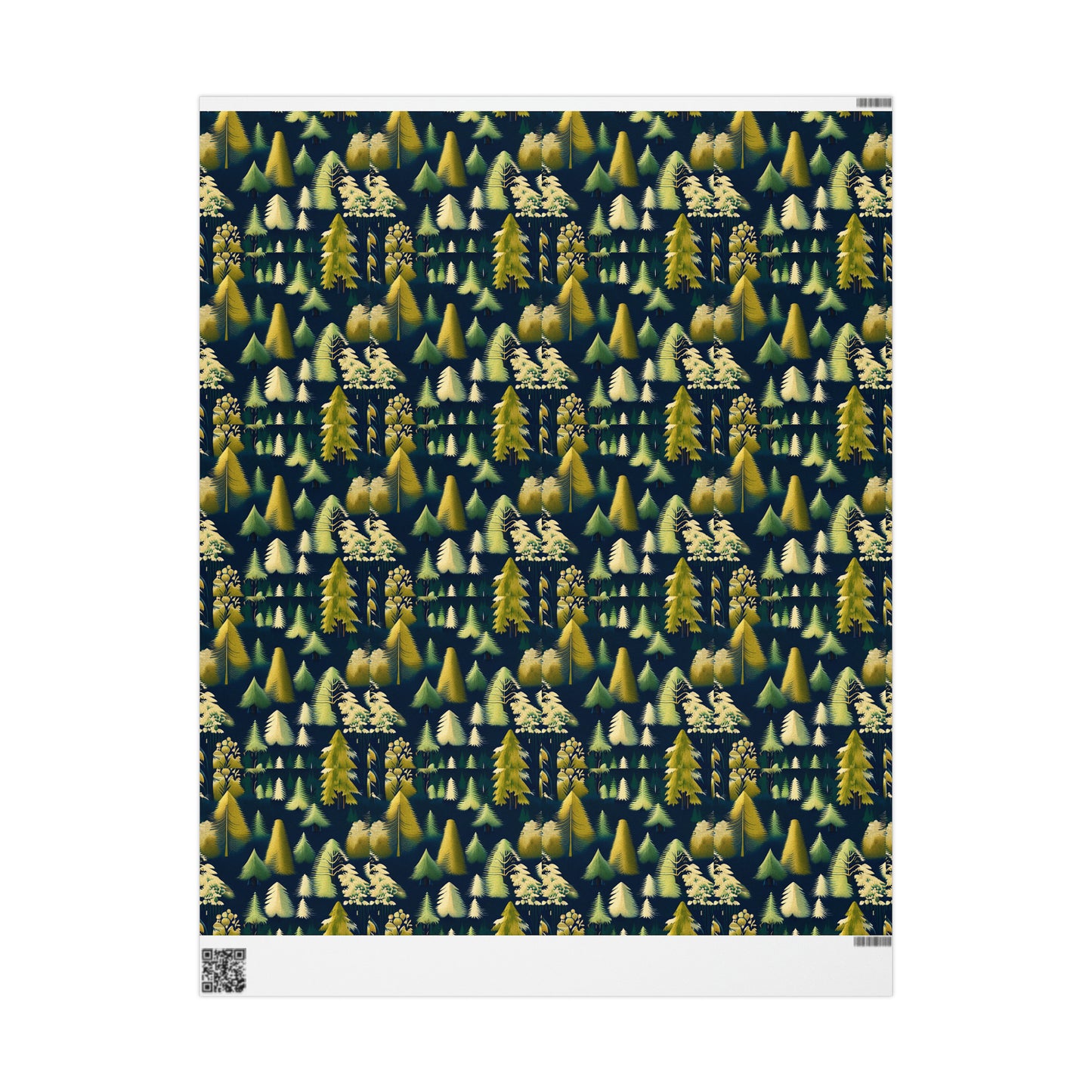 Navy Vintage Pine Tree Gift Wrap Paper, 1920 Collection